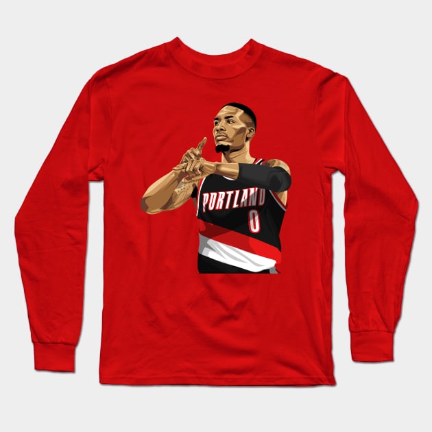 Damian Lillard Dame Time Damian Lillard Portland Trailblazers Long Sleeve T Shirt TeePublic